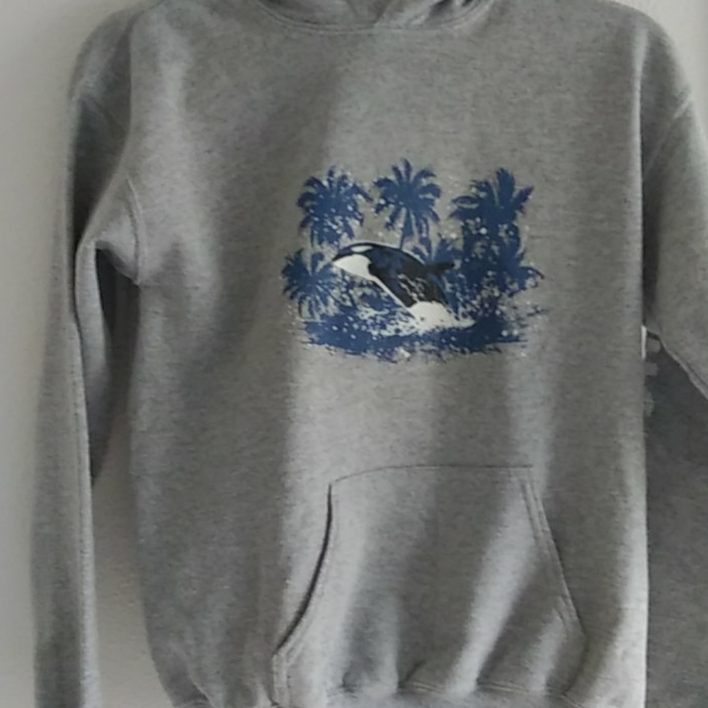 Gray Sea World Hoodie